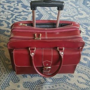 Franklin Covey Rolling Leather Briefcase